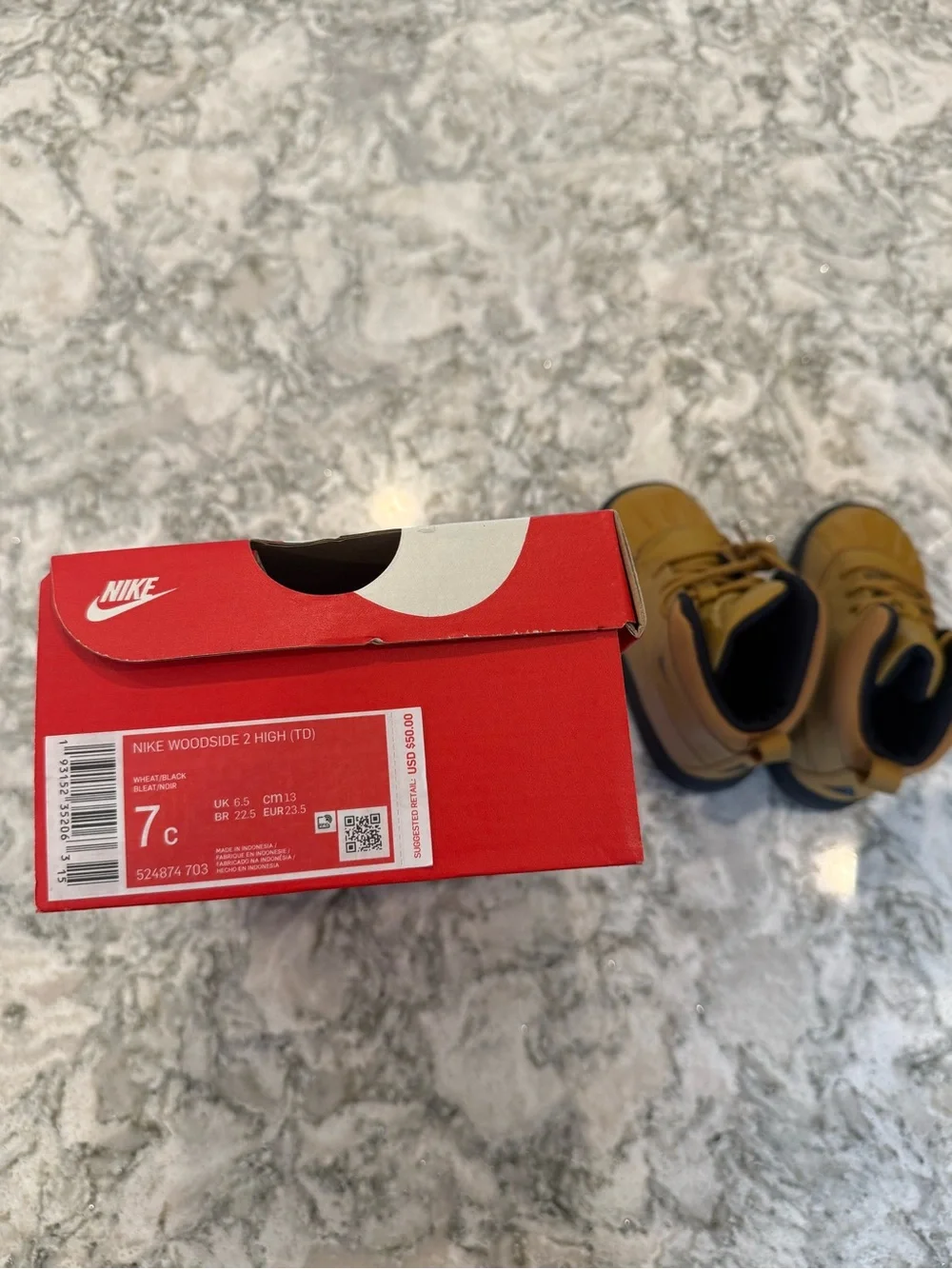 Nike Kids Tan and Black Waterproof Duck Boot Sneakers